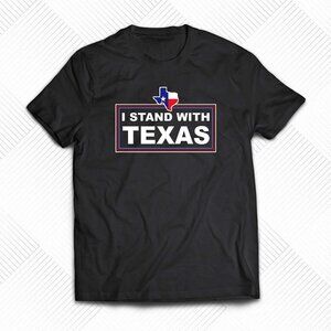 I Stand With Texas Luke Rudkow Shirt Political Graphic USA Vintage Retro Tee 81